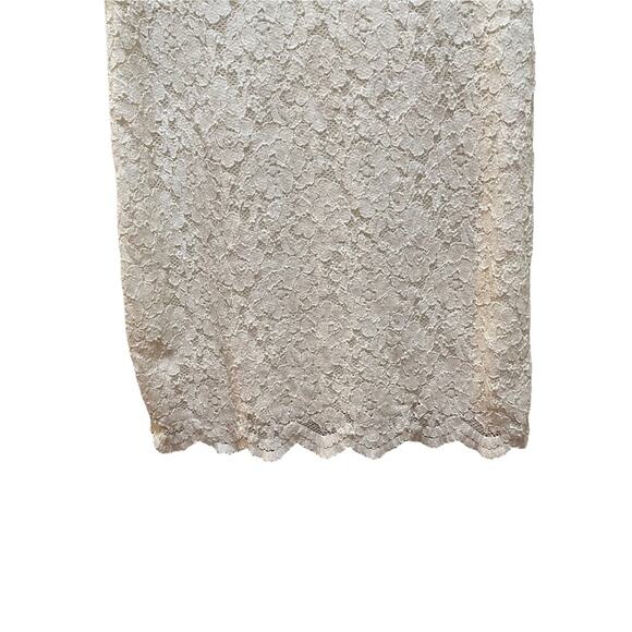 Silence + Noise Lace Mini Dress with Sheer Mesh Cap Sleeves Ivory Size Medium - Picture 2 of 9